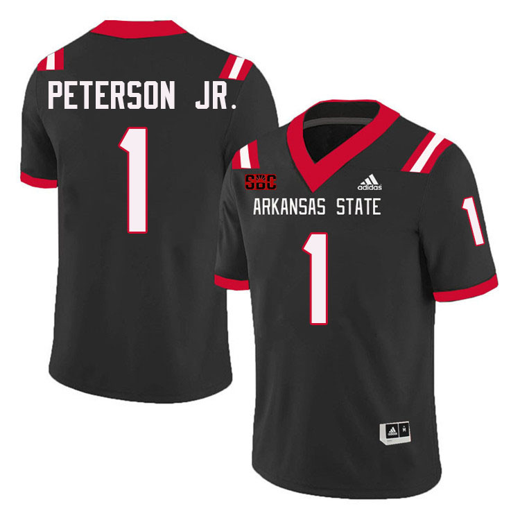 Mike Peterson Jr. Arkansas State Jersey,Arkansas State Red Wolves Football Uniforms,Jersey-Black